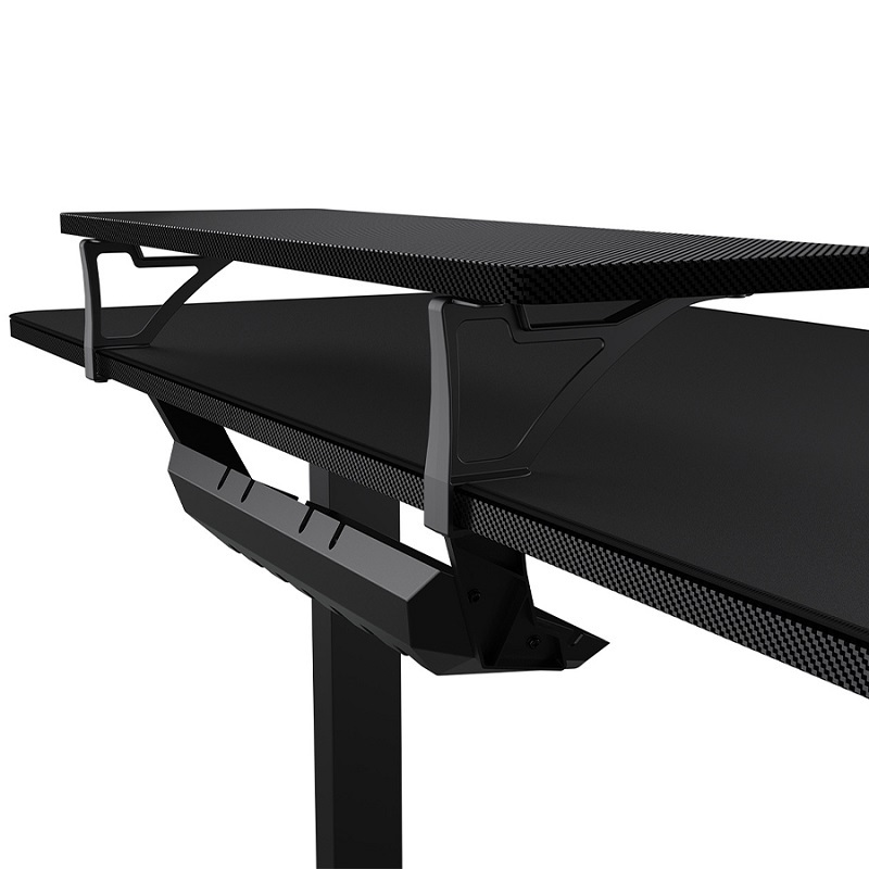 米特3C數位–Cougar 美洲獅 E-STAR 120 電動升降桌/仿碳纖維桌面/線材收納槽