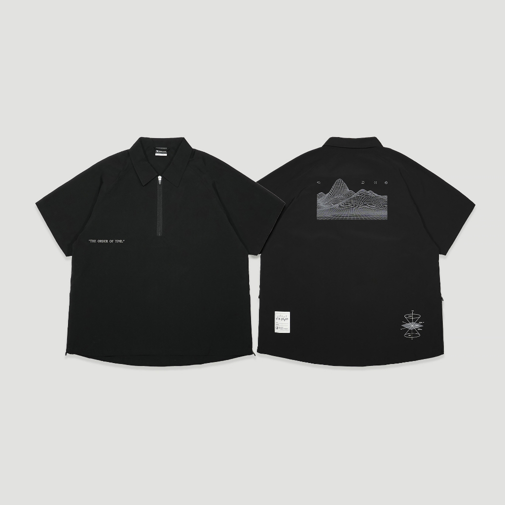 NICEDAY 服飾 QUEST 3D ZIP SHIRT 機能面料 半開襟 短袖襯衫