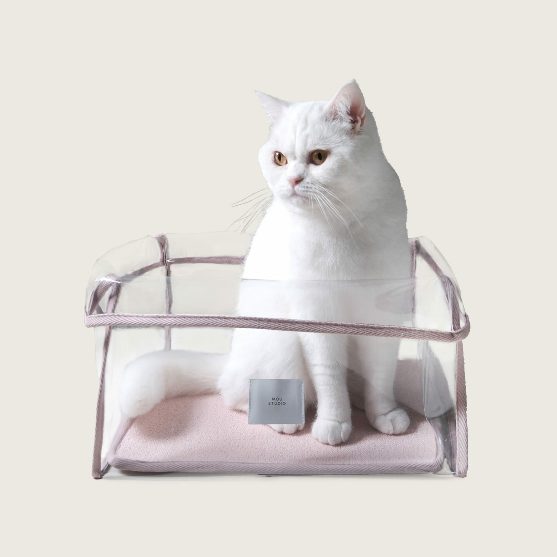 moustudio  | 透明貓窩 抓墊款-粉色