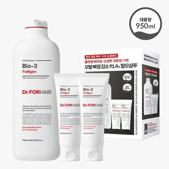 [30/11 - 30/12] Dr.FORHAIR Bio-3 Folligen Shampoo 750ml [Olive Young Planning Set]