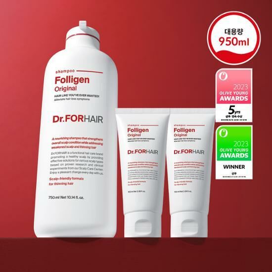 Dr.FORHAIR Folligen Original Shampoo 500ml [Olive Young Planning Set]