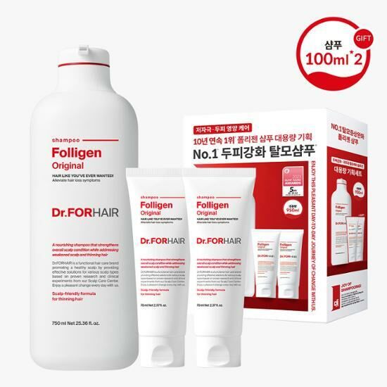 Dr.FORHAIR Folligen Original Shampoo 500ml [Olive Young Planning Set]