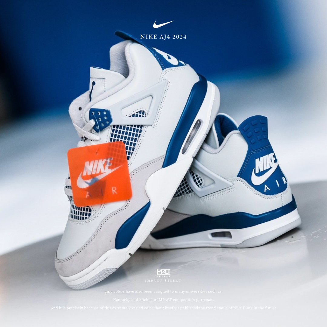 Nike Air Jordan 4 “MILITARY BLUE” 經典白藍 復刻 限定款 HF4281-141 / FV5029-141
