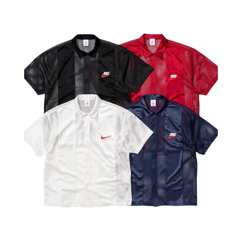 2024SS SUPREME NIKE Mesh S/S Shirt 聯名 洞洞 襯衫 網眼 尼龍 現貨