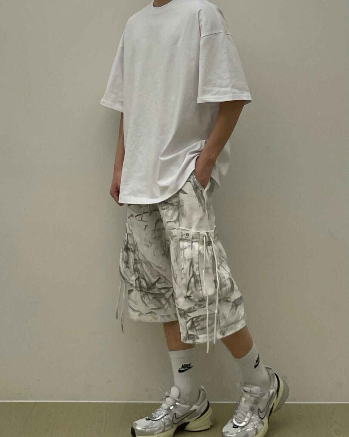 仿污工裝短褲 EASY-011P