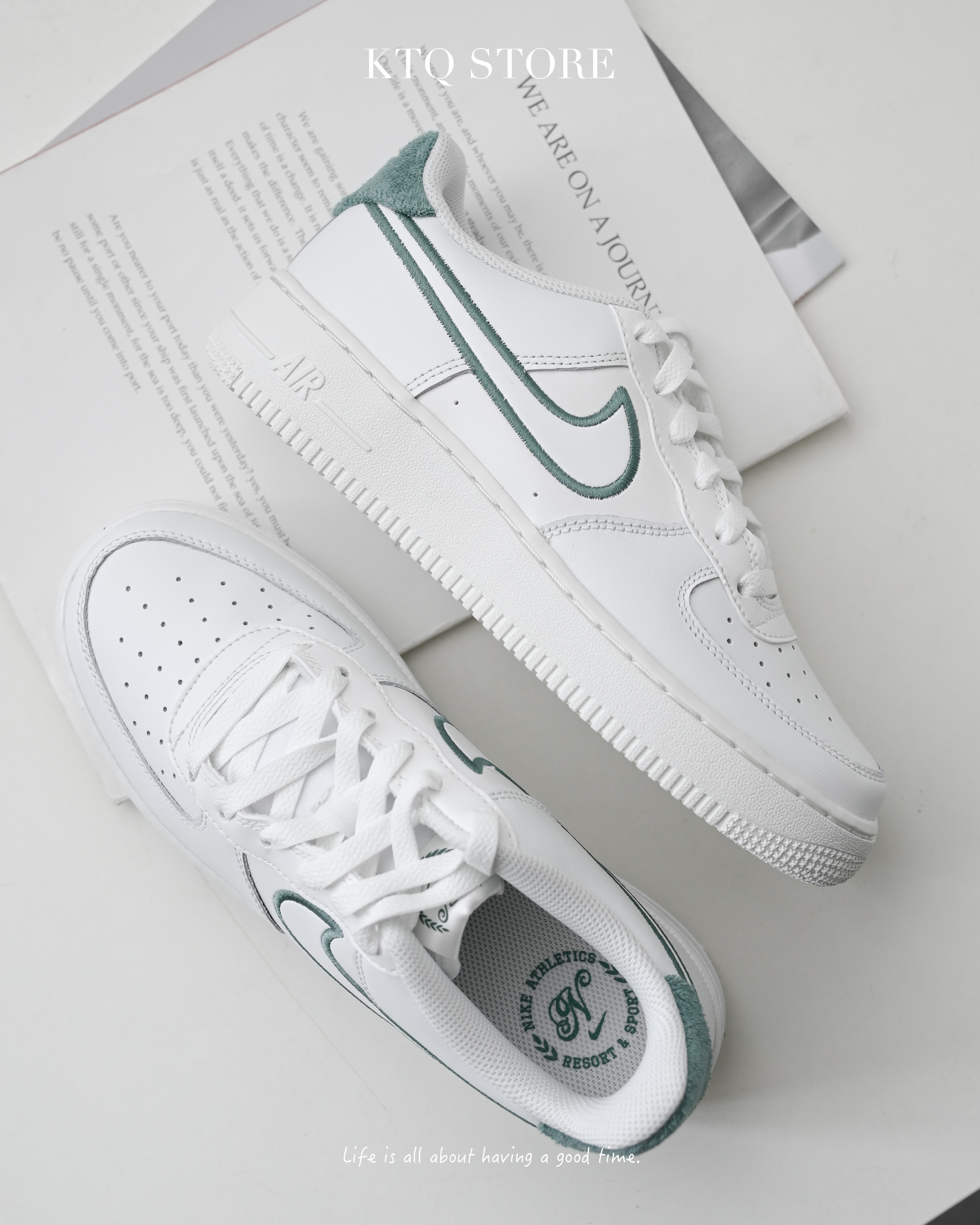 KTQ STORE ‧ Nike Air Force 1 LV8  白色湖水綠 FZ2008-100