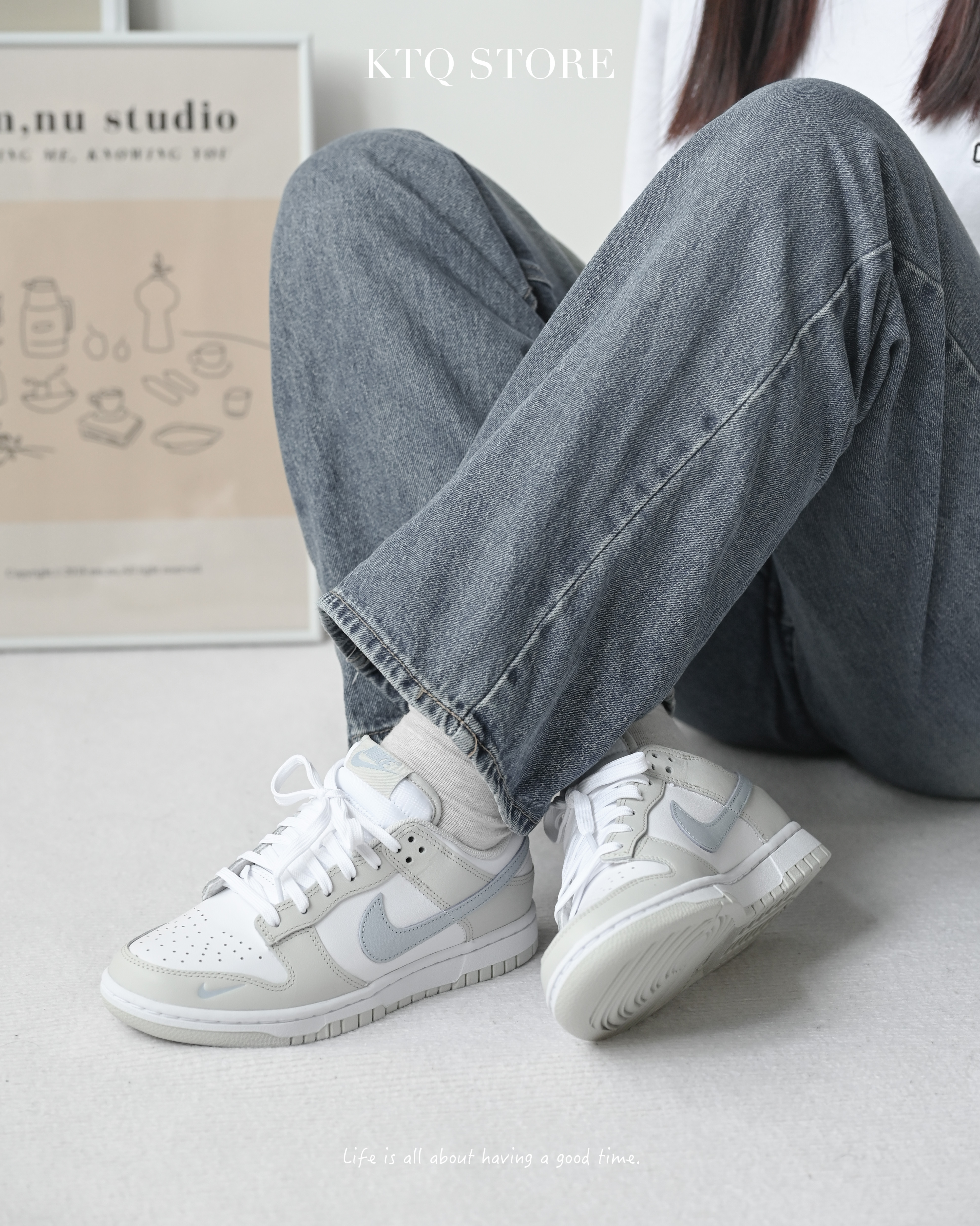 KTQ STORE ‧ NIKE DUNK LOW 霧霾冰藍 “LIGHT BONE/LIGHT ARMORY BLUE” HF0023-100