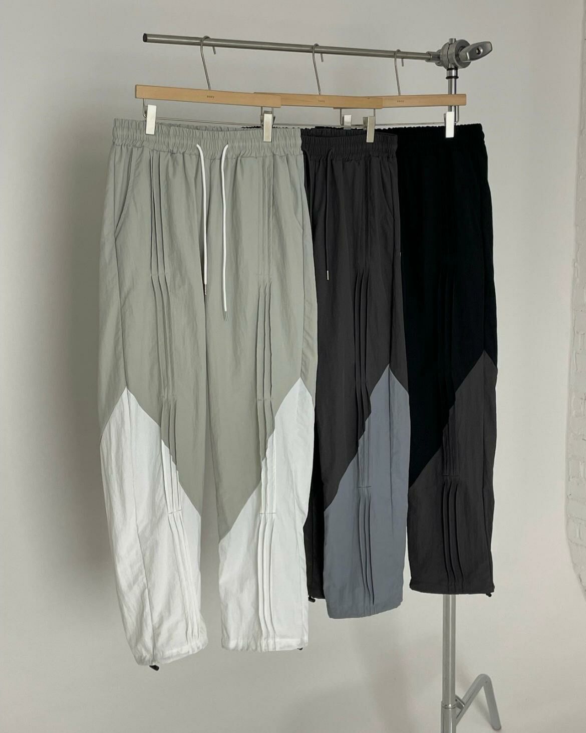 拼色可束腳鬆身褲 EASY-019P