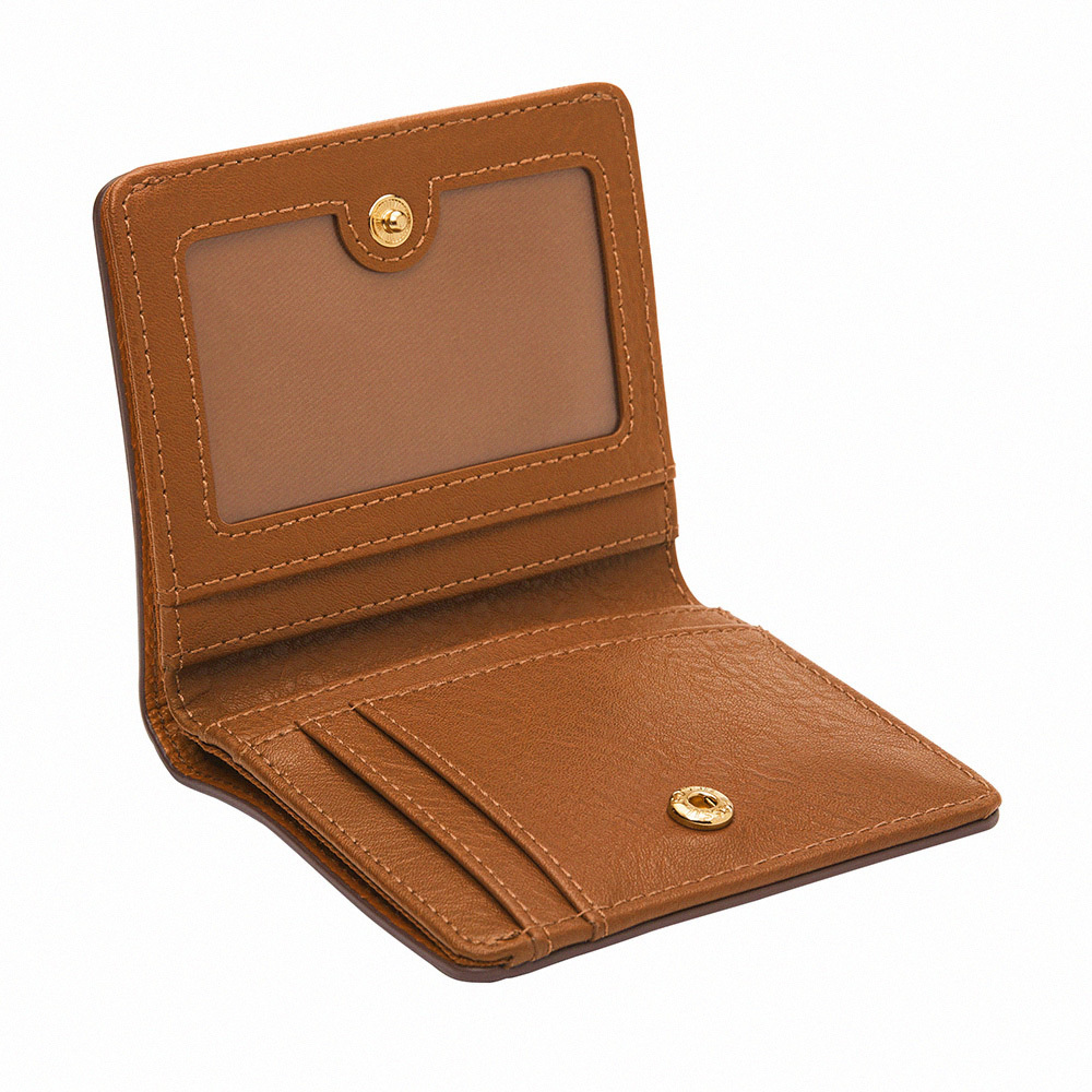 Logan 真皮RFID防盜短夾-棕色 SL7829216