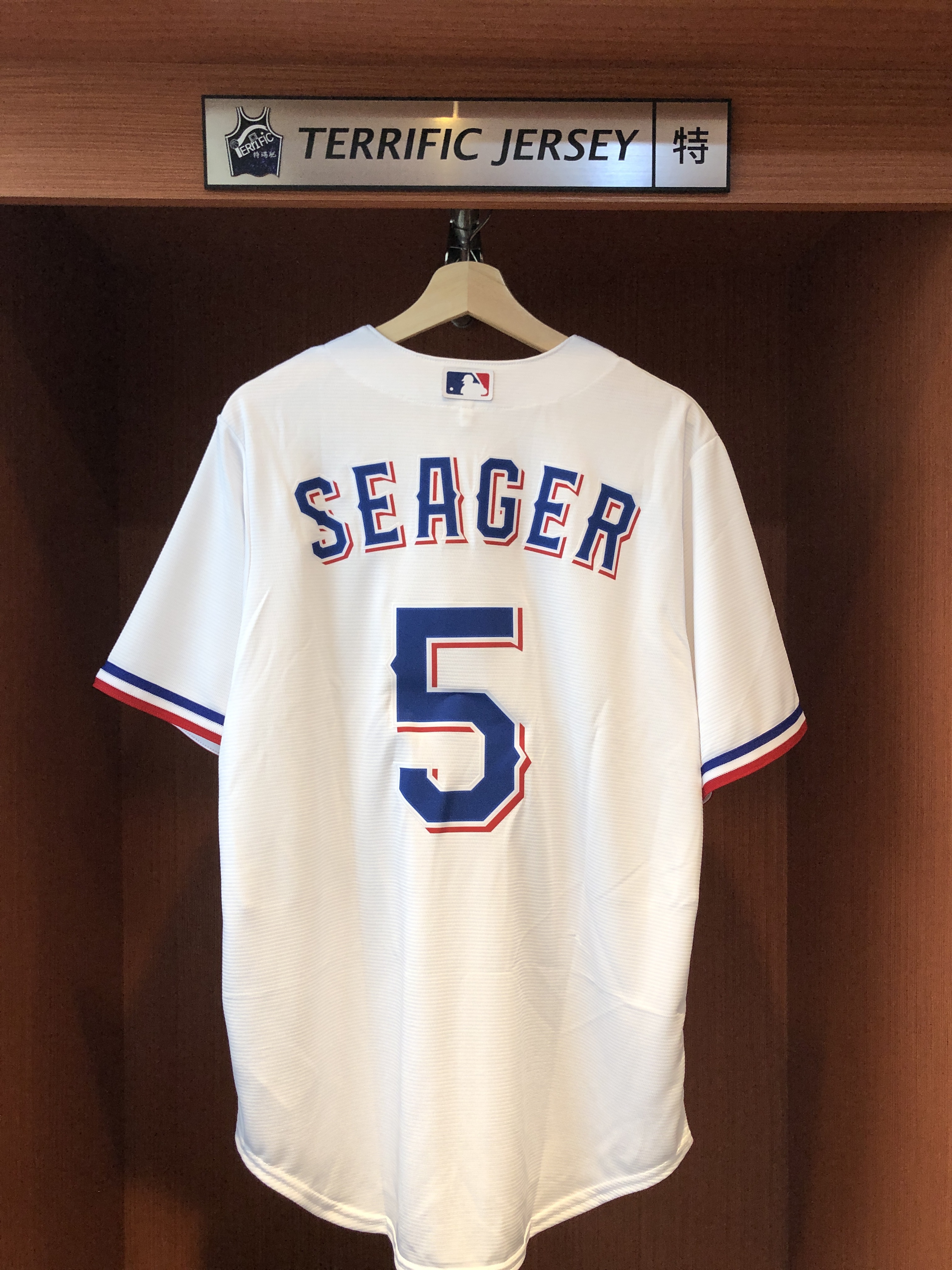 MLB球衣 Corey Seager 德州遊騎兵白 Nike Replica Player Name Jersey 球迷版 熱轉印 全新