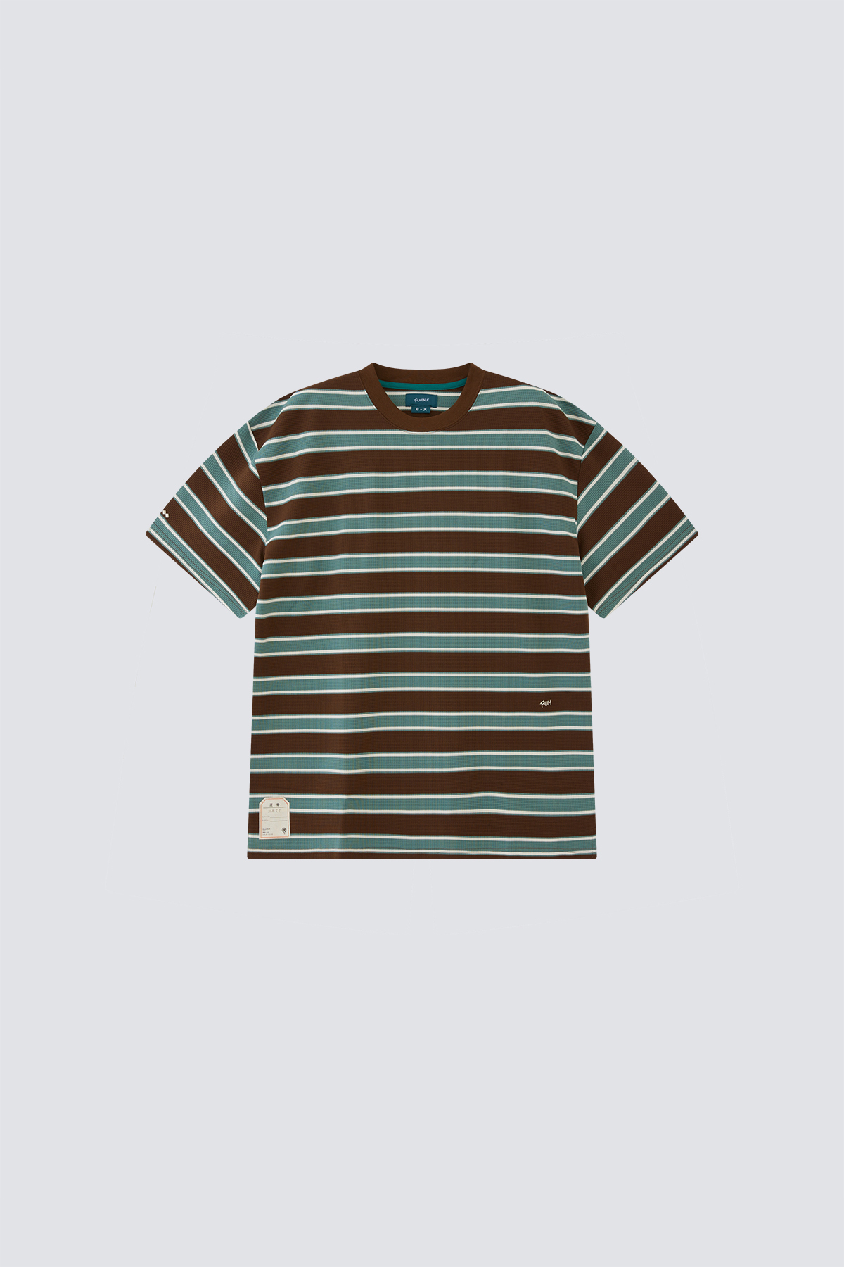 Brown & Blue Strips Essential Tee｜Brown｜Hong Kong Original Design