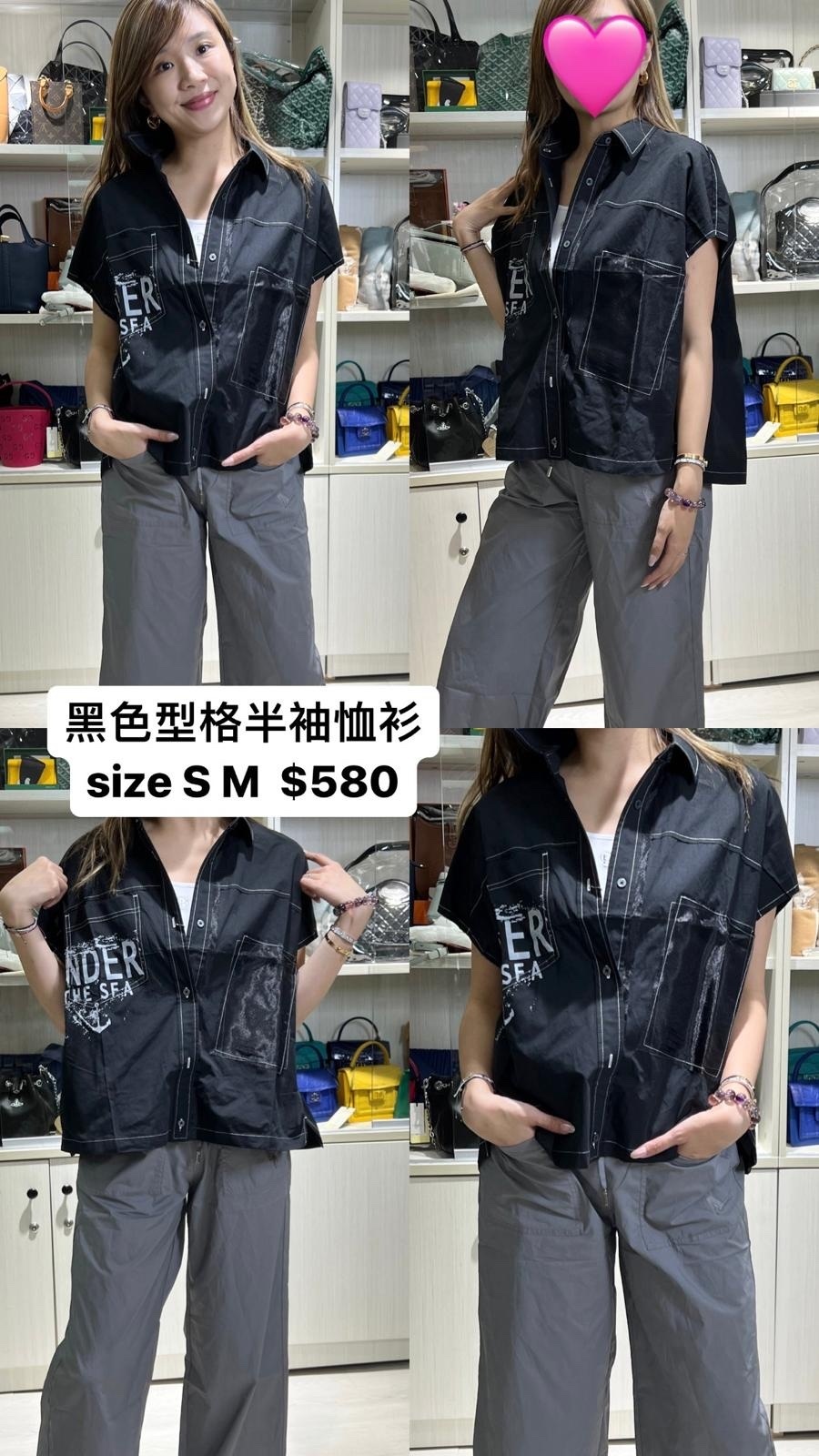 Dalla A 黑色型格無袖恤衫 -T