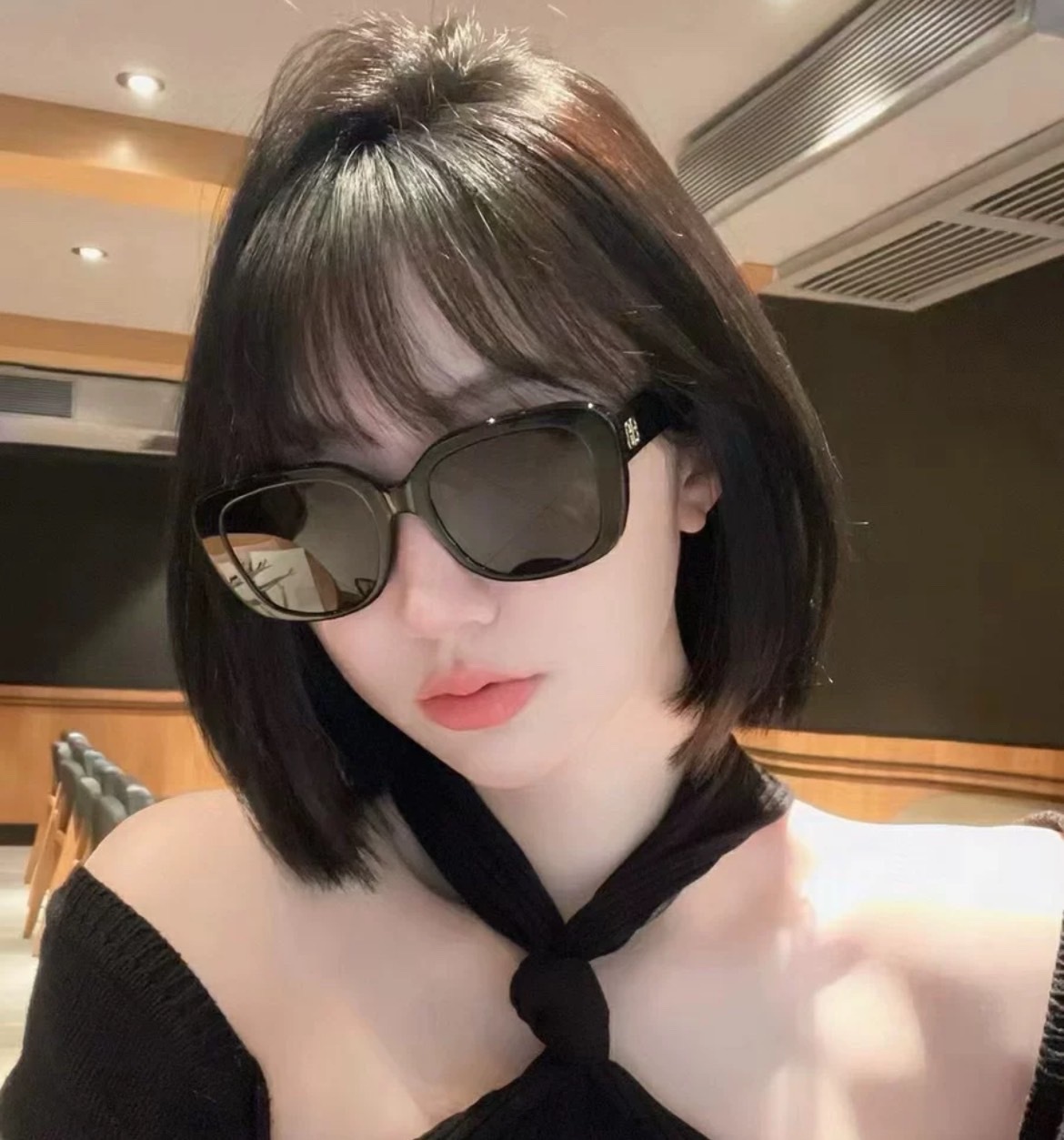 GM時髦粗框墨鏡/單一色