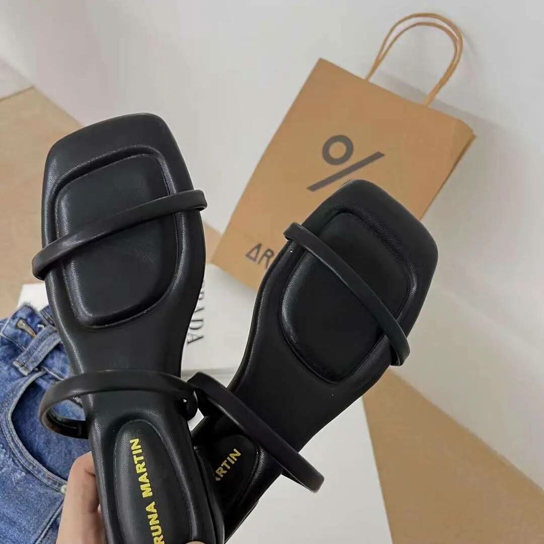 韓版繽紛馬卡龍線條拖鞋