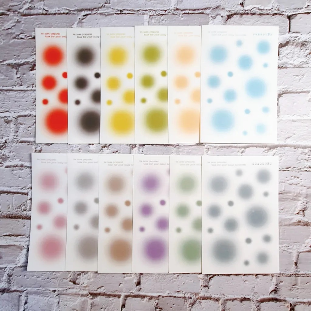 韓國 ggaggong．12色光暈 霧面PET貼紙包