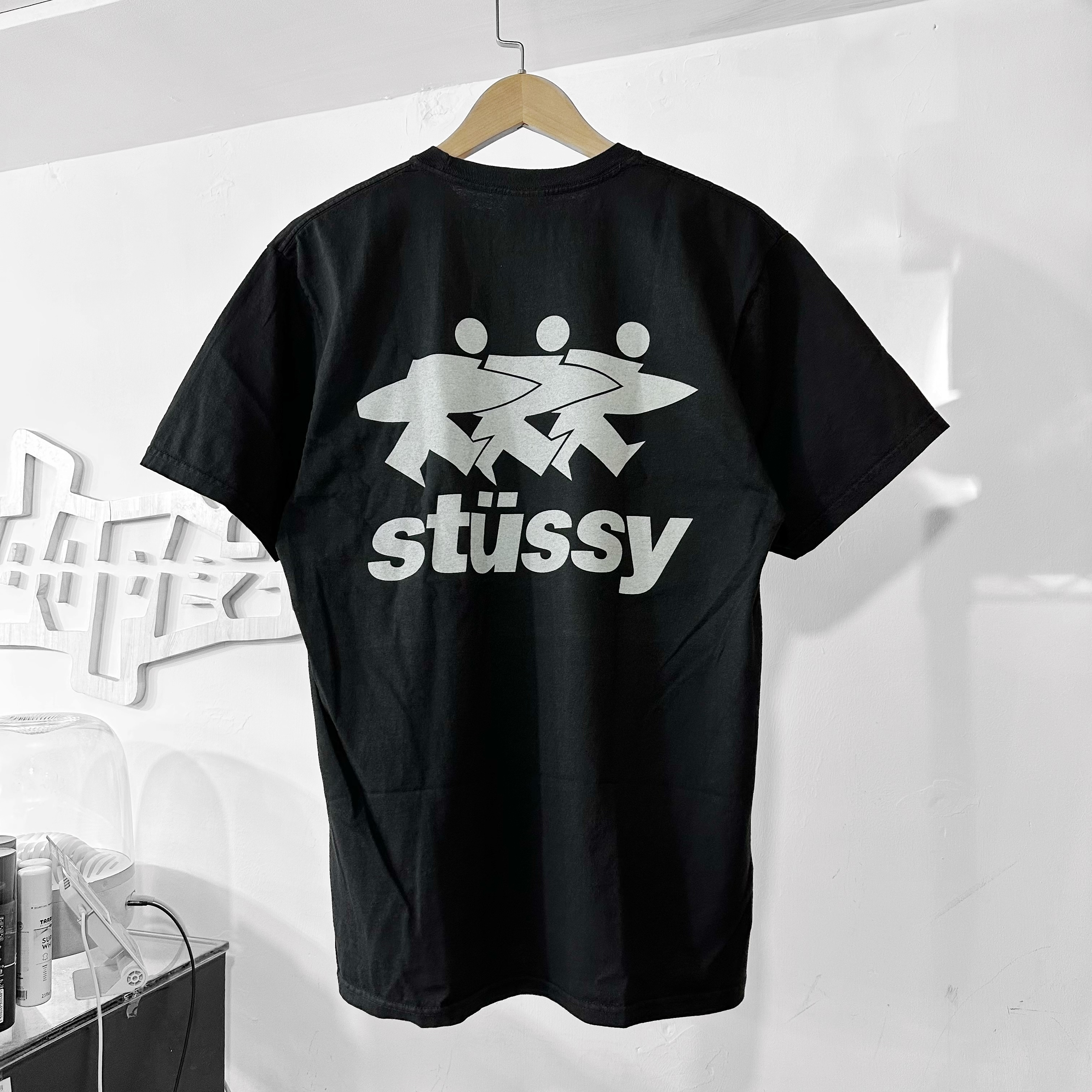 STUSSY SS24 Surfwalk Pig. Dyed Tee Black