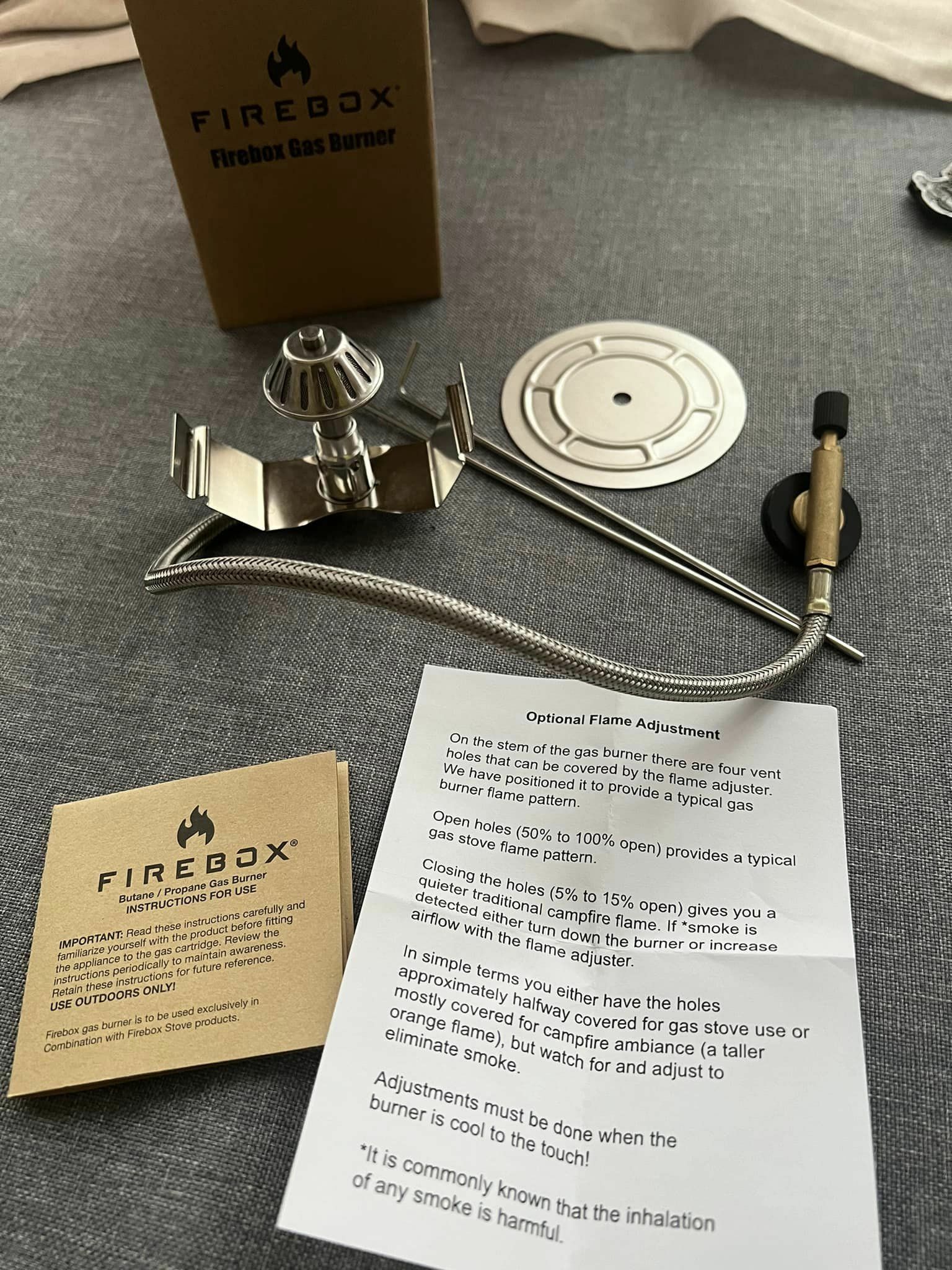 FIREBOX 木質火焰燃氣燃燒器和鈦餘燼輝光擴散器