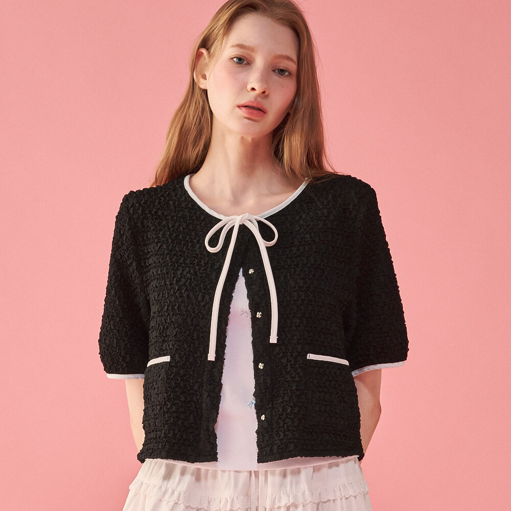 RONRON LINE PUFF SHORT BLOUSE