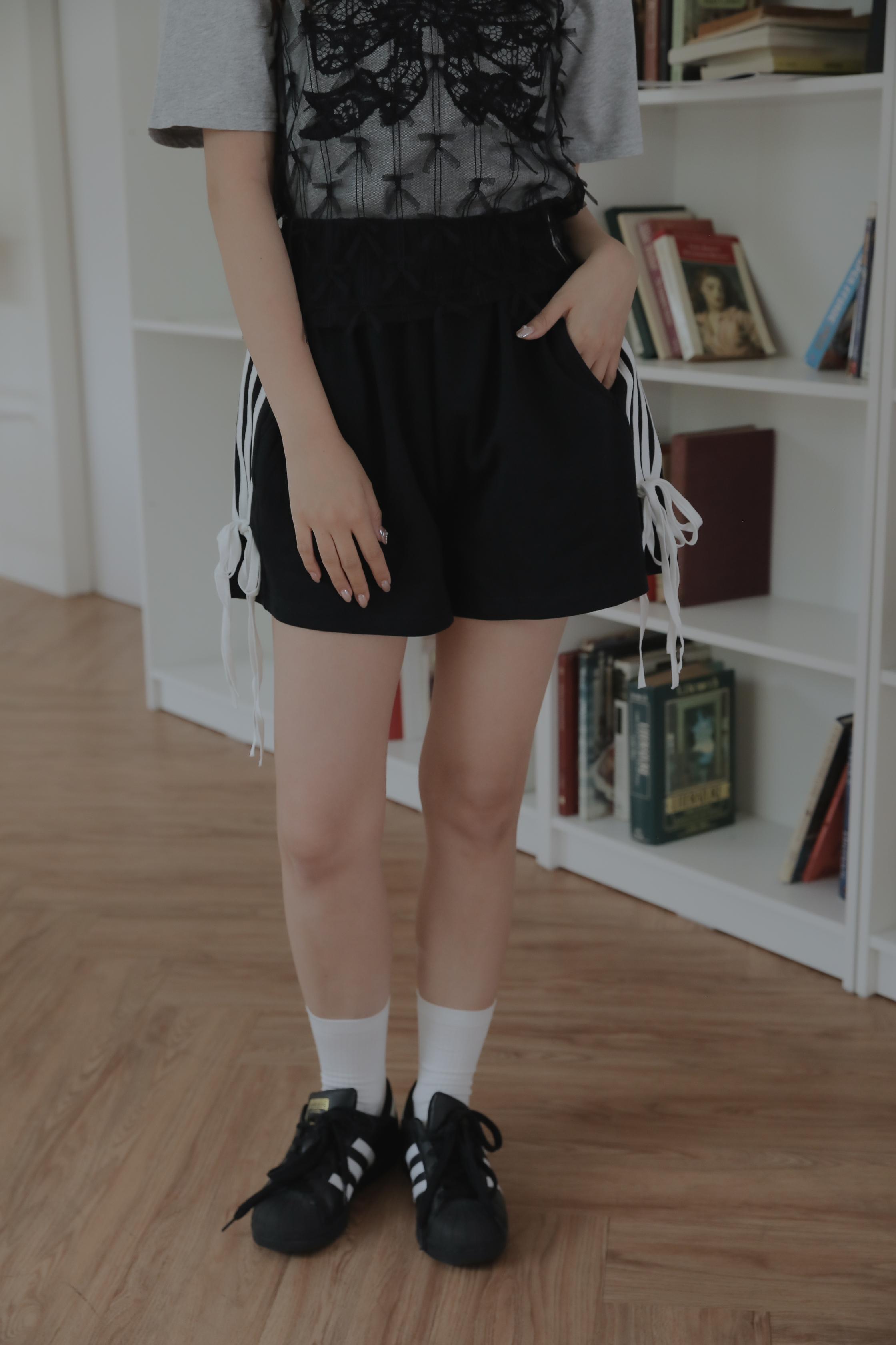 【Discount】3 Line Ribbon Shorts #短褲