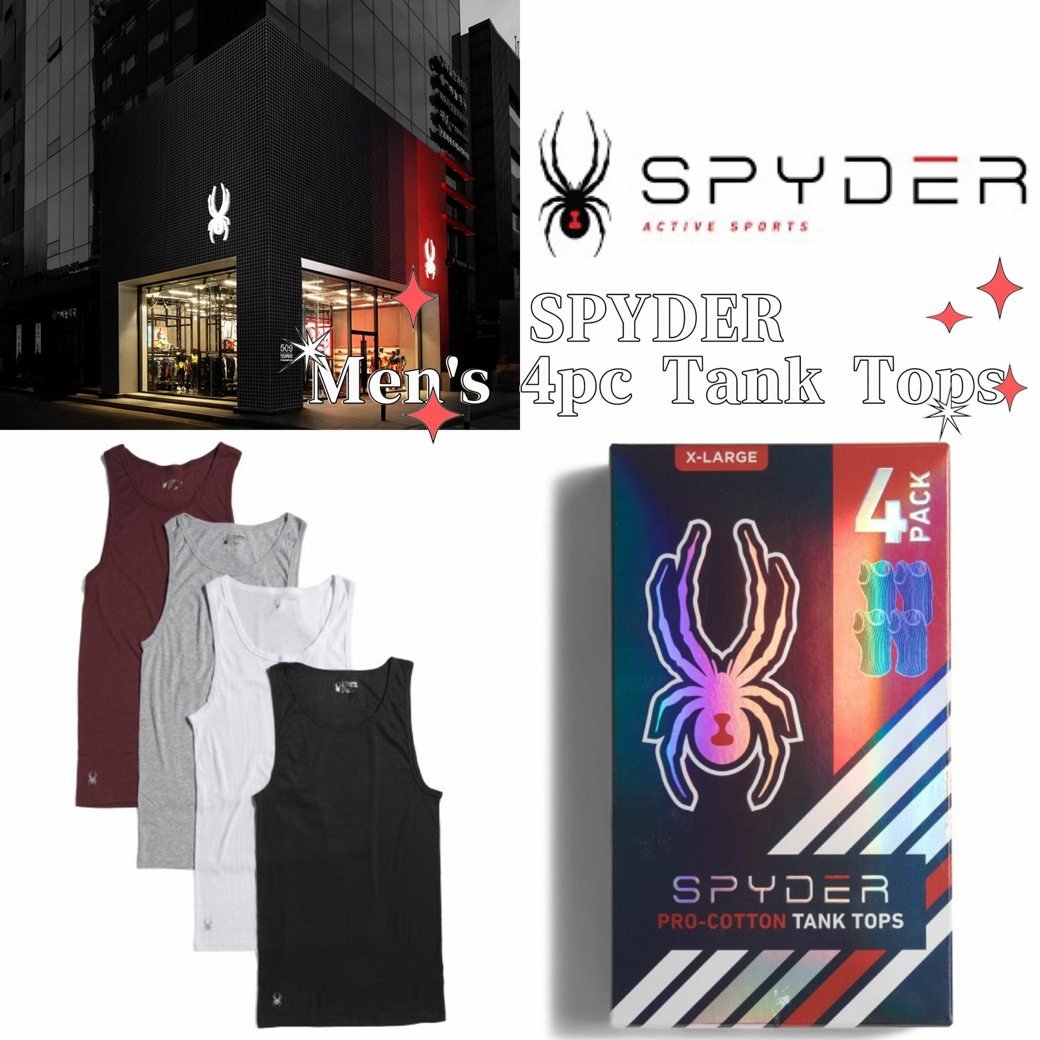 【預購】SPYDER F050603 4件裝男裝背心