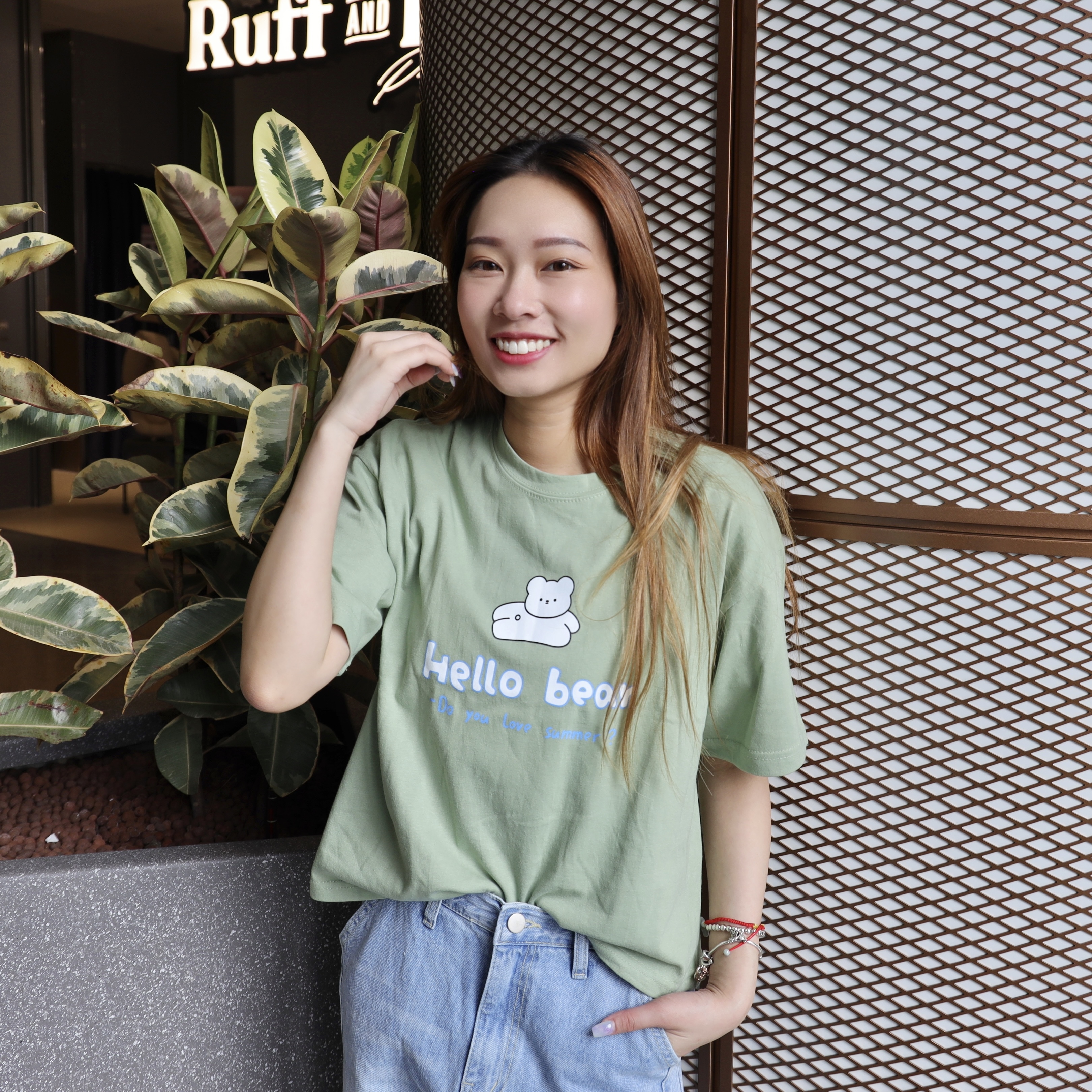 ||TEE53 || 闊身夏日薄Hello 🐻 bear Tee