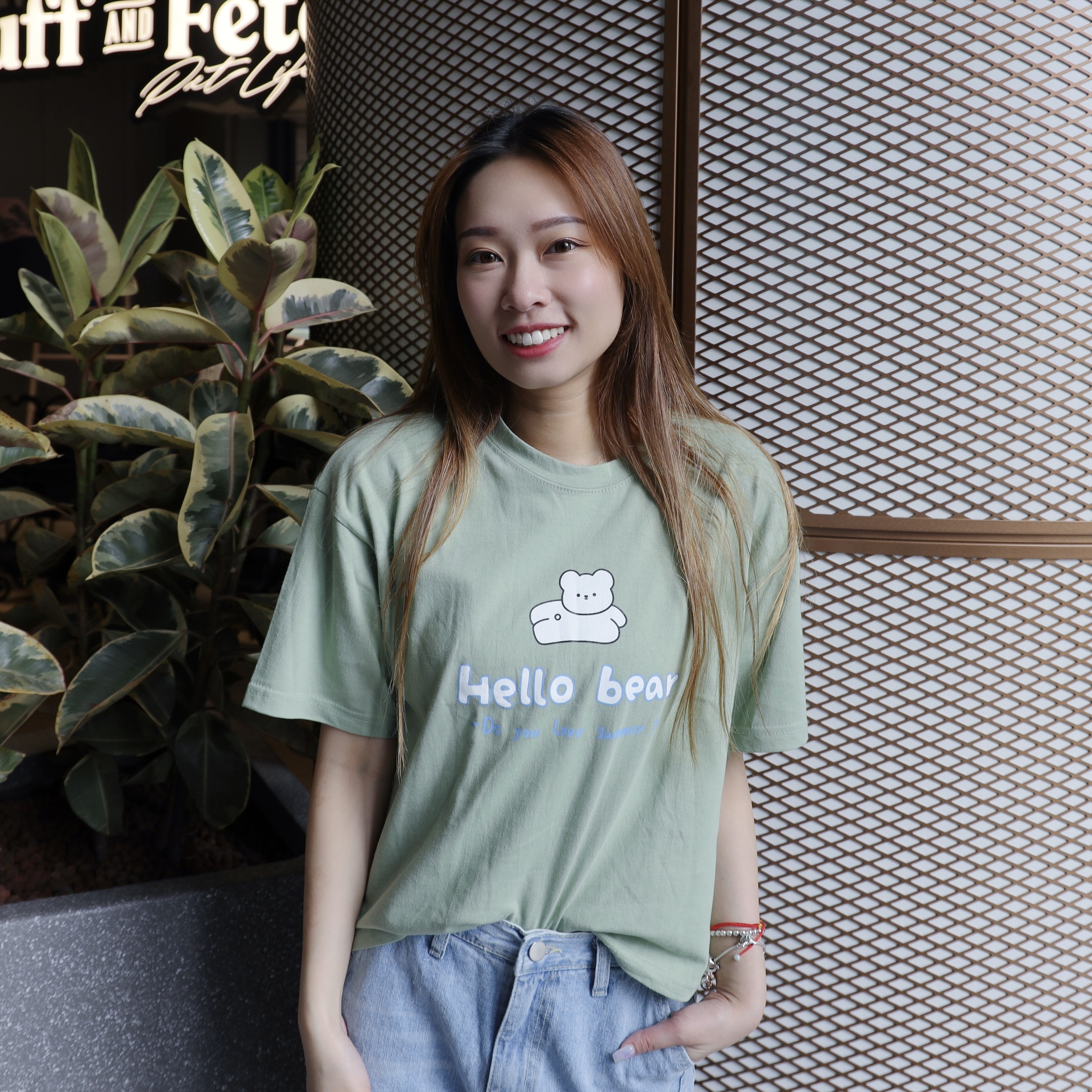 ||TEE53 || 闊身夏日薄Hello 🐻 bear Tee