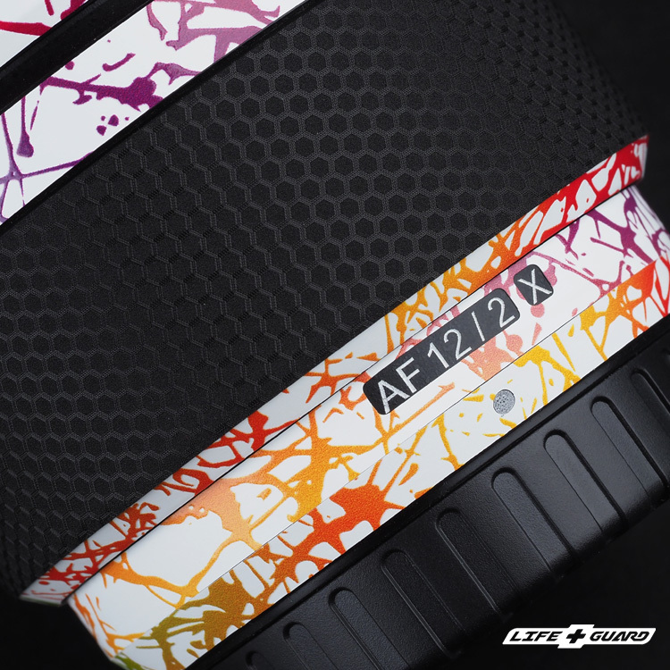 LIFE+GUARD 鏡頭貼膜安裝示意，適用 SAMYANG AF 12mm F2