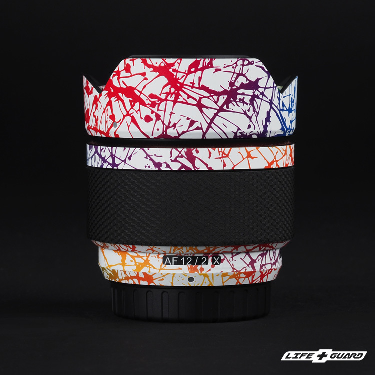 LIFE+GUARD 鏡頭貼膜安裝示意，適用 SAMYANG AF 12mm F2