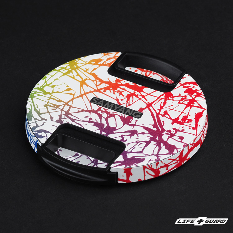 LIFE+GUARD 鏡頭貼膜安裝示意，適用 SAMYANG AF 12mm F2