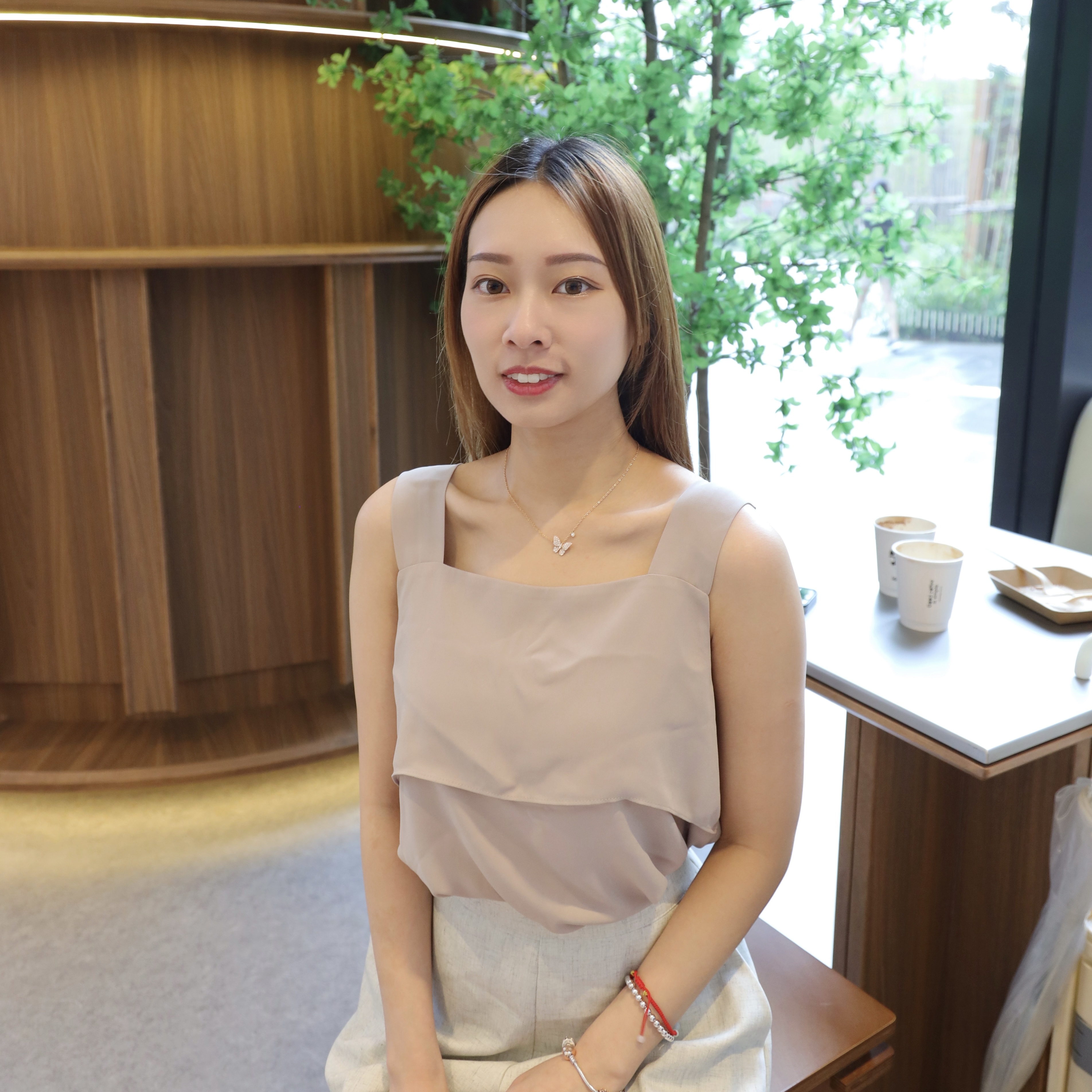 ||VEST63|| 上班闊帶優雅雪紡背心