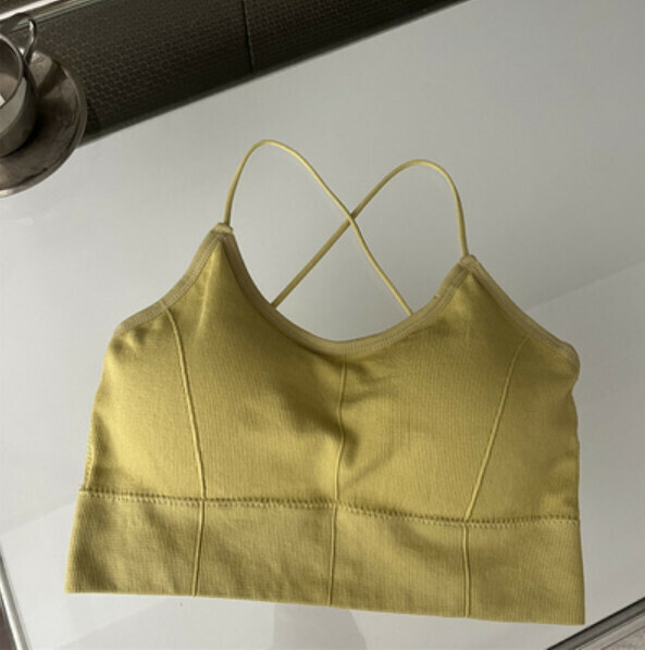 Summer anti-bare vest with chest pad (yellow) [one size]