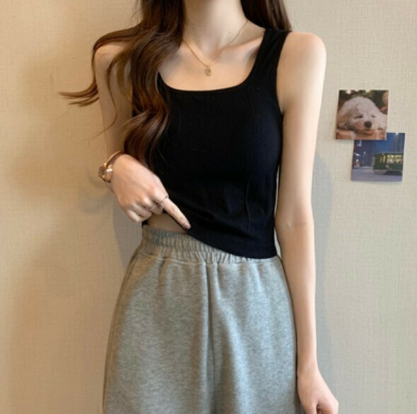 Summer Wide-brimmed Vest (Black) [Size: S-L] [Contact Customer Service to Confirm Shipping Size After Placing an Order]