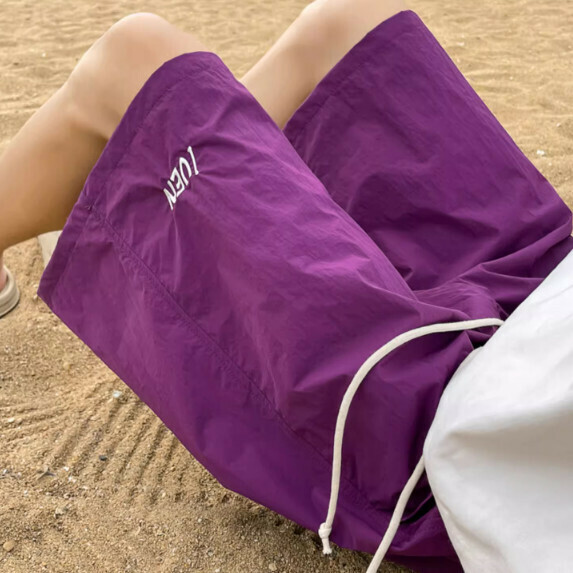 Quick-drying beach shorts man (purple [size M_5XL] (contact customer service to confirm the shipping size after placing an order))