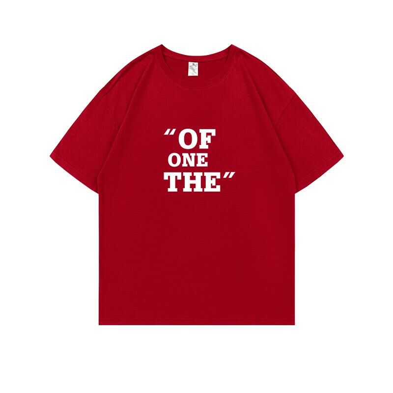 Loose short-sleeved T-shirt (S-4XL size China red) [Please contact customer service to confirm the shipping size after placing an order] 
