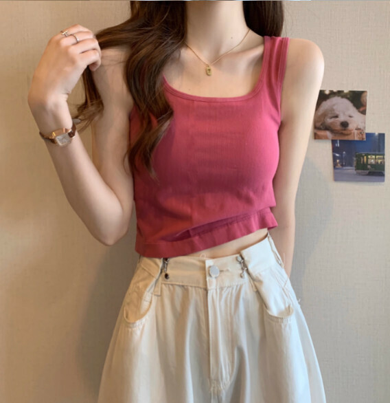 Summer Wide-brimmed Vest (Rose Red) [Size: S-L] [Contact Customer Service to Confirm Shipping Size after Placing an Order]
