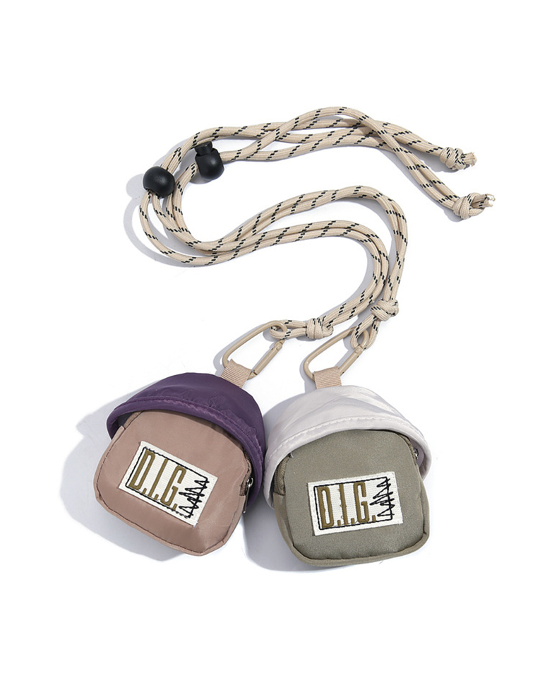 創意蘑菇小包 運動掛脖包 耳機包