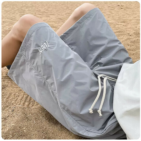 Quick-drying beach shorts for men (light gray [size M_5XL] (contact customer service to confirm the shipping size after placing an order))