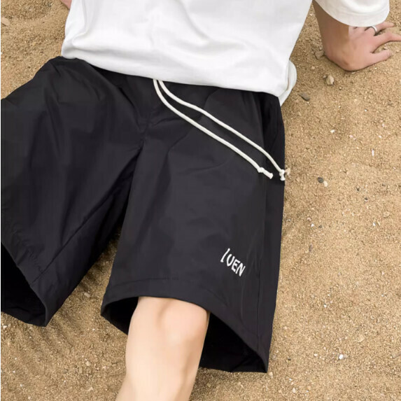 Quick-drying beach shorts for men (black [size M_5XL] (contact customer service to confirm the shipping size after placing an order))