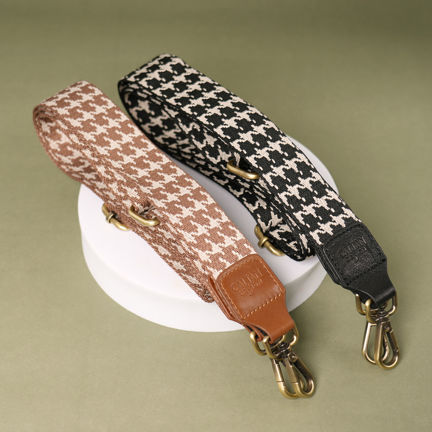 千鳥格可拆式帆布背帶-兩色(239007.8背帶)