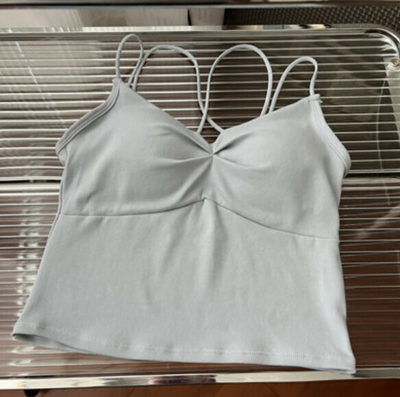 Summer Vest with Chest Pleats (Blue) [One Size]
