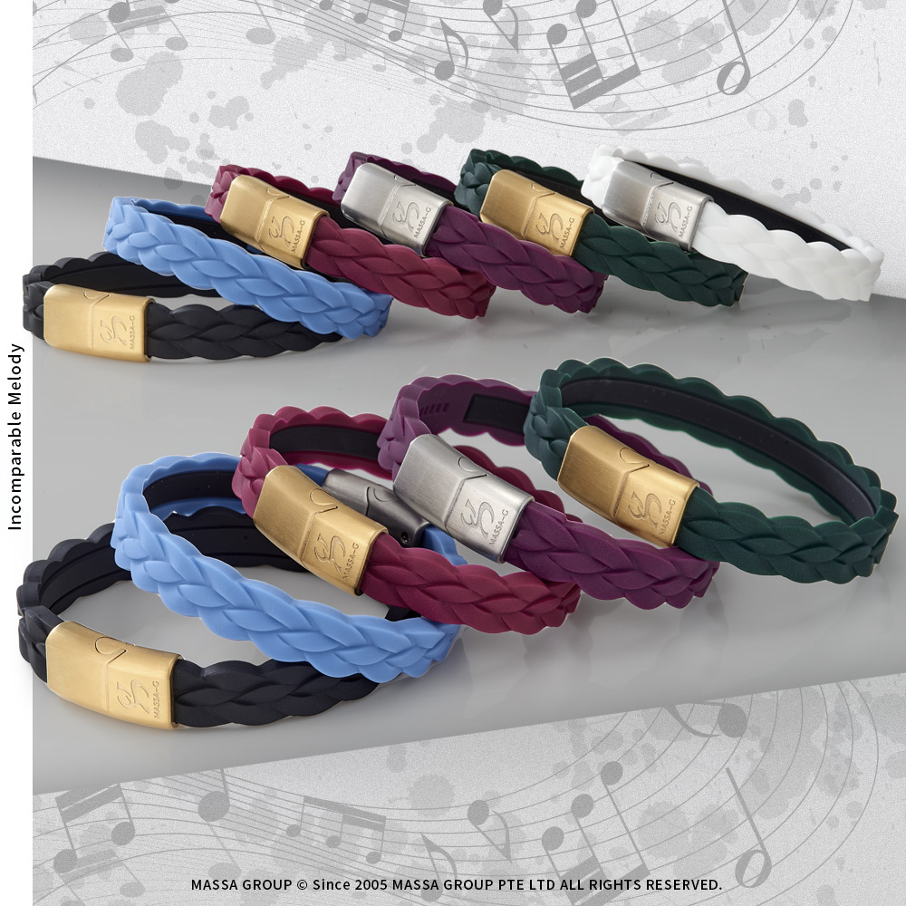 MASSA-G【絕色樂章】鍺鈦能量手環(磁鐵扣)