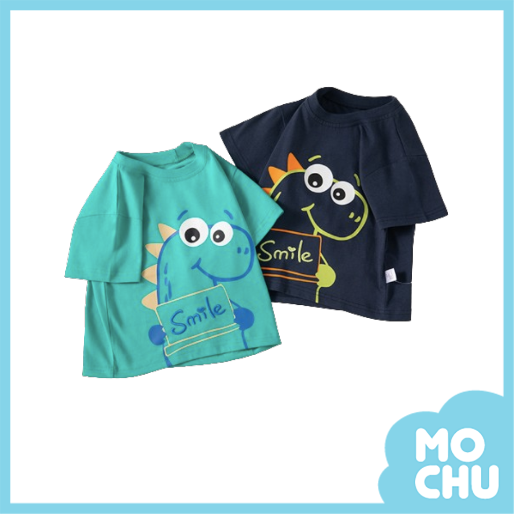 恐龍微笑抱抱短袖上衣(二色)