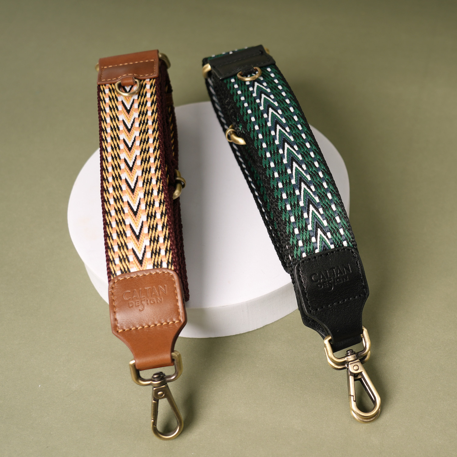 圖騰紋可拆式D型掛扣帆布背帶-兩色(239105.6背帶)