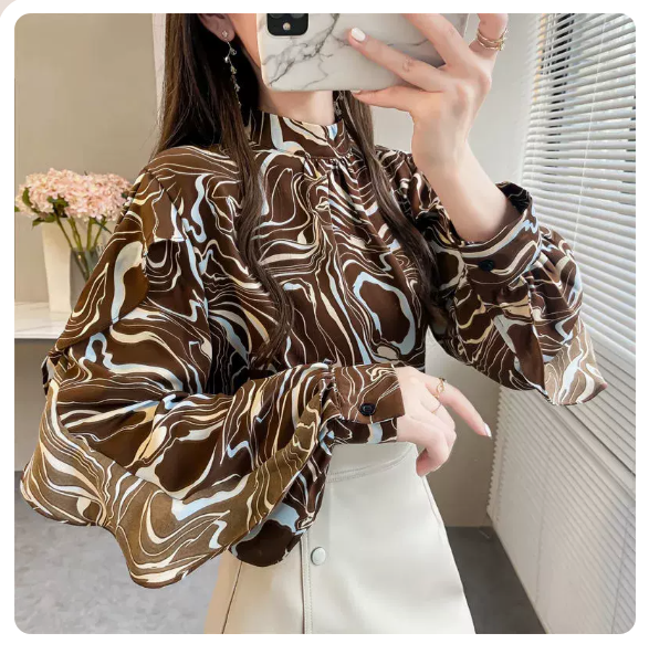 熱賣長袖百搭襯衫(咖啡色 尺碼:S-3XL)(下單後請聯絡客服確認發貨尺碼)