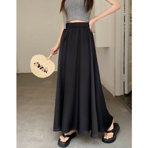 Summer Cheek High Waist Skirt (Black) [One Size]