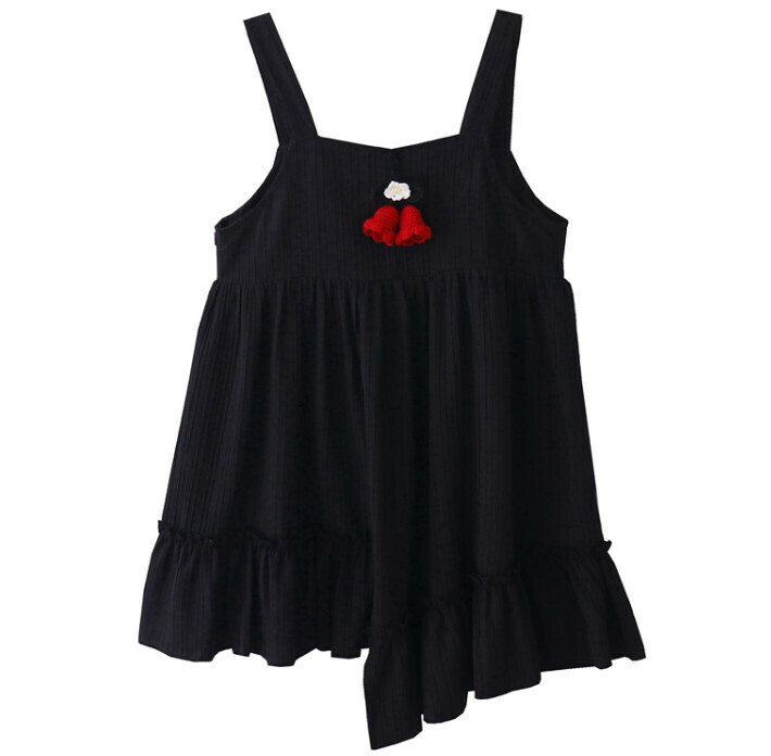Hot selling black suspender dress [L size]