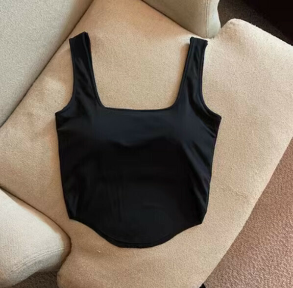 Summer Ice Ribbon Chest Padded Vest (Black) [One Size]