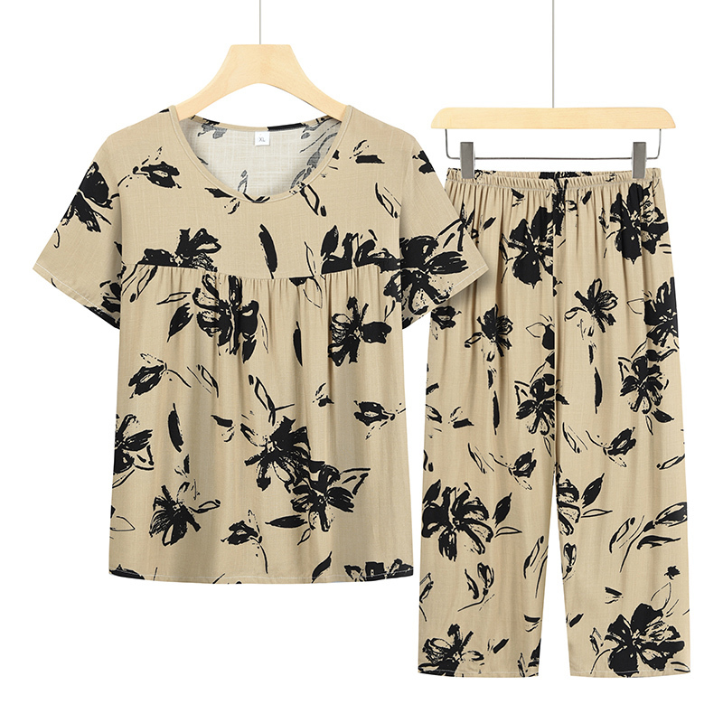 Seniors Short Sleeve Set (XL-4XL Size 8 Color) [Please contact customer service to confirm the shipping size after placing an order]