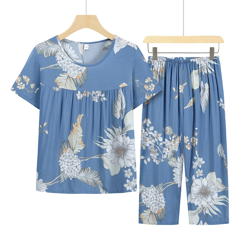 Seniors Short Sleeve Set (XL-4XL No. 6 Color) [Please contact customer service to confirm the shipping size after placing an order]