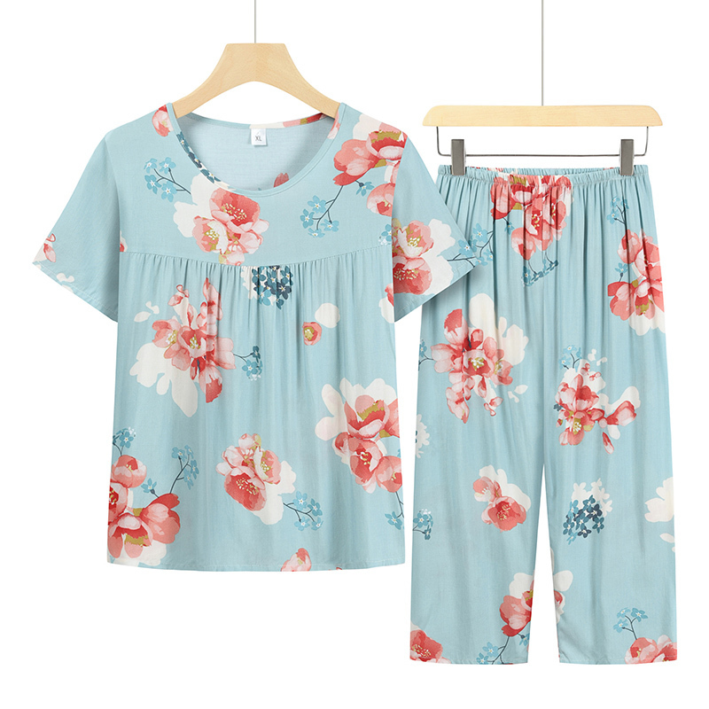 Seniors Short Sleeve Set (XL-4XL No. 9 Color) [Please contact customer service to confirm the shipping size after placing an order]